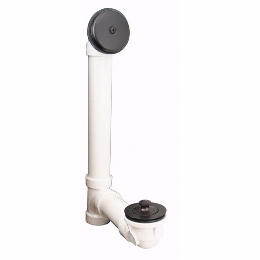 Jones Stephens B0751RB Oil Rubbed Bronze One-Hole Lift and Turn Bath Waste Kit, Standard Full Kit, PVC