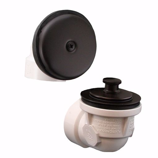 Jones Stephens B0752RB Oil Rubbed Bronze One-Hole Friction Lift Bath Waste Kit, Standard Half Kit, PVC
