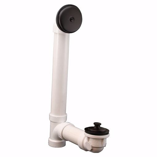Jones Stephens B0753RB Oil Rubbed Bronze One-Hole Friction Lift Bath Waste Kit, Standard Full Kit, PVC