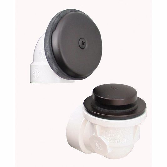 Jones Stephens B0754RB Oil Rubbed Bronze One-Hole Toe Touch Bath Waste Kit, Standard Half Kit, PVC