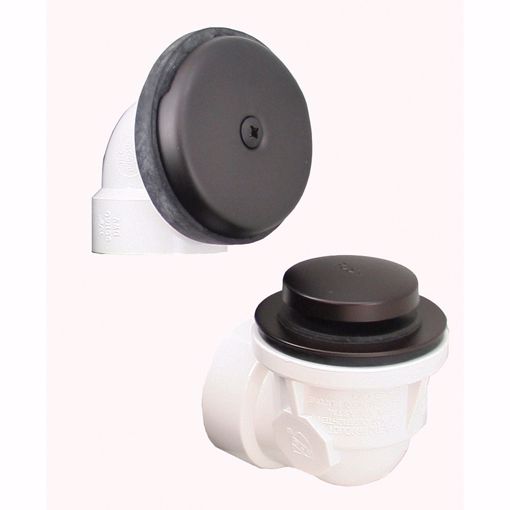 Jones Stephens B0754RB Oil Rubbed Bronze One-Hole Toe Touch Bath Waste Kit, Standard Half Kit, PVC