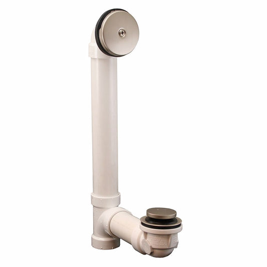 Jones Stephens B0755BN Brushed Nickel One-Hole Toe Touch Bath Waste Kit, Standard Full Kit, PVC