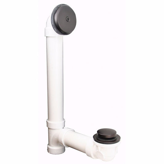 Jones Stephens B0755RB Oil Rubbed Bronze One-Hole Toe Touch Bath Waste Kit, Standard Full Kit, PVC
