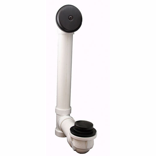 Jones Stephens B0755WB Old World Bronze One-Hole Toe Touch Bath Waste Kit, Standard Full Kit, PVC