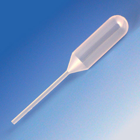 Globe Scientific 136020-500 Transfer Pipet 4.0mL Narrow Stem Short 85mm 500/Dispenser Box