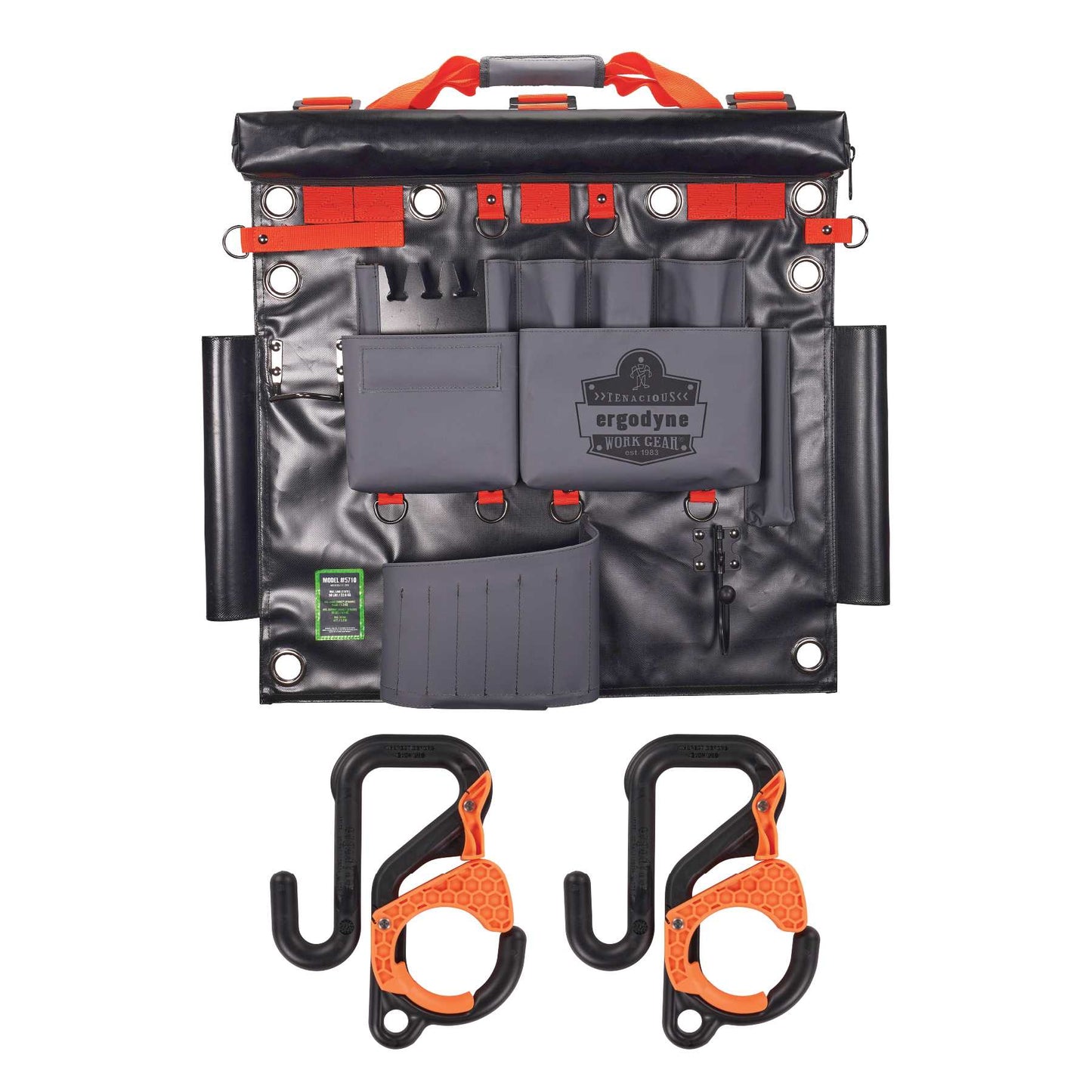 Ergodyne 13701 Arsenal 5711 Bucket Truck Tool Board with Locking Aerial Bucket Hooks Kit