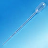 Globe Scientific 137035-S20 Transfer Pipet 3.0mL Small Bulb Graduated to 1mL 140mm STERILE 20/Bag 20 Bags/Unit