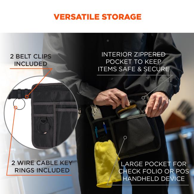 Ergodyne 13719 Arsenal 5716 Server Apron Pouch with Pockets