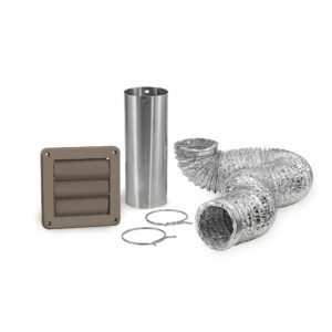 Lambro 1379B 8 Foot Dryer Exhaust Wall Louvered Vent Kit (Retail)