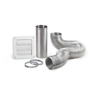 Lambro 1379W-R 8 Foot Dryer Exhaust Wall Louvered Vent Kit (Retail)