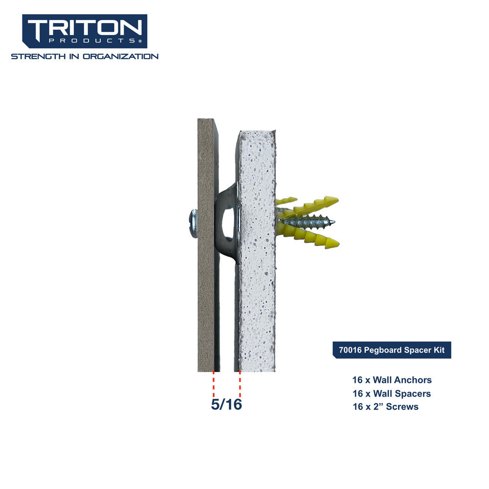 Triton Products 70016 Pegboard Spacer Kit 16PK