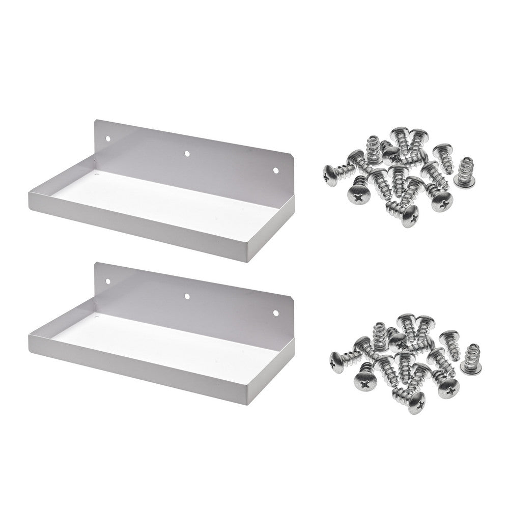 Triton Products 76126W-2 12" W  x 6" D White DuraHook Shelf 2PK