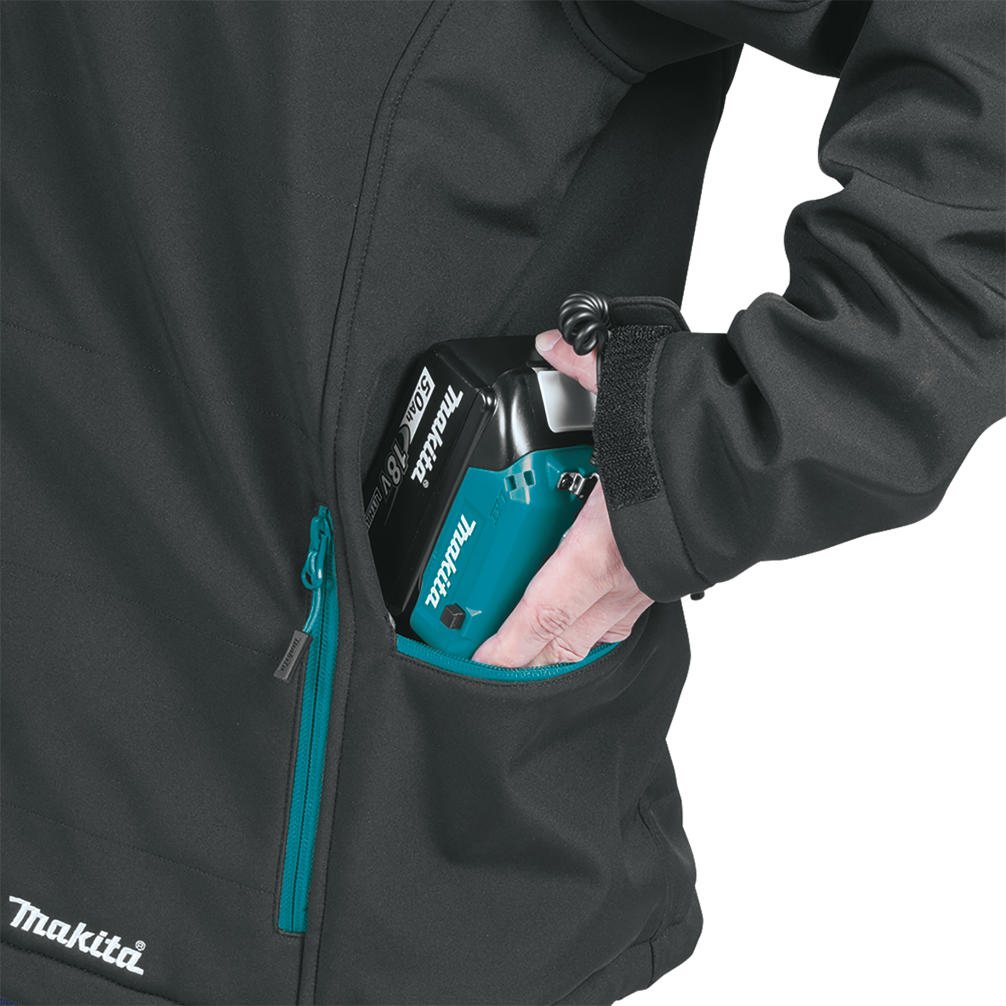 Makita DCJ205ZS 18V LXT® Lithium‘Ion Cordless Heated Jacket, Jacket Only (Black, S)