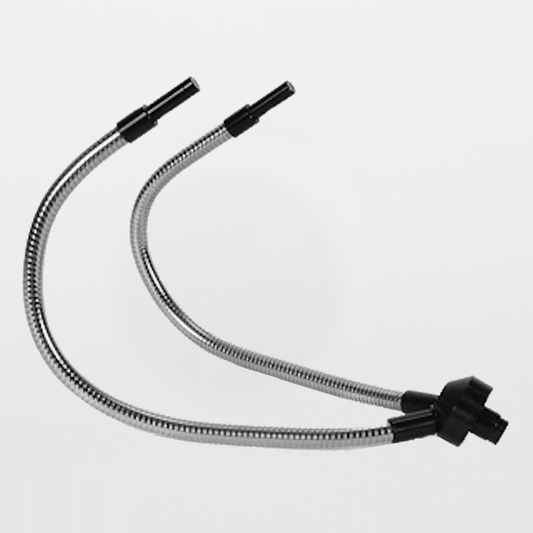 SOS Cleanroom SCHOTT Light Guide A08500 Dual Rigid Gooseneck 18-Inch Fiber Optic Chrome