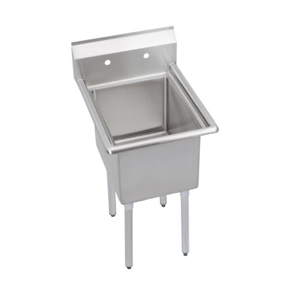 Elkay 14-1C18X24-0X Dependabilt Stainless Steel 23" x 29-13/16" x 43-3/4" 16 Gauge One Compartment Sink with Stainless Steel Legs