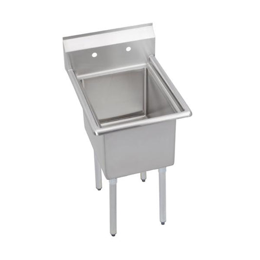 Elkay 14-1C18X24-0X Dependabilt Stainless Steel 23" x 29-13/16" x 43-3/4" 16 Gauge One Compartment Sink with Stainless Steel Legs