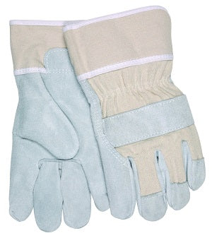 MCR Safety 1400B Regular Shoulder Leather Split Leather Palm Work Gloves 2.5 Inch Duck Safety Cuff (1 DZ)