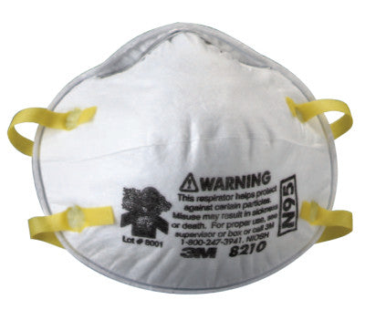 3M 8210 N95 Maint. Free Particulate Respirator Red (20 EA)