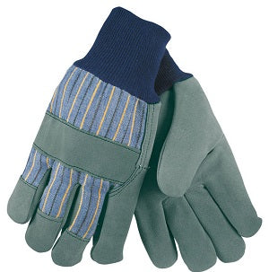 MCR Safety 1420A A Grade Select Shoulder Split Leather Palm Work Gloves Knit Wrist (1 DZ)