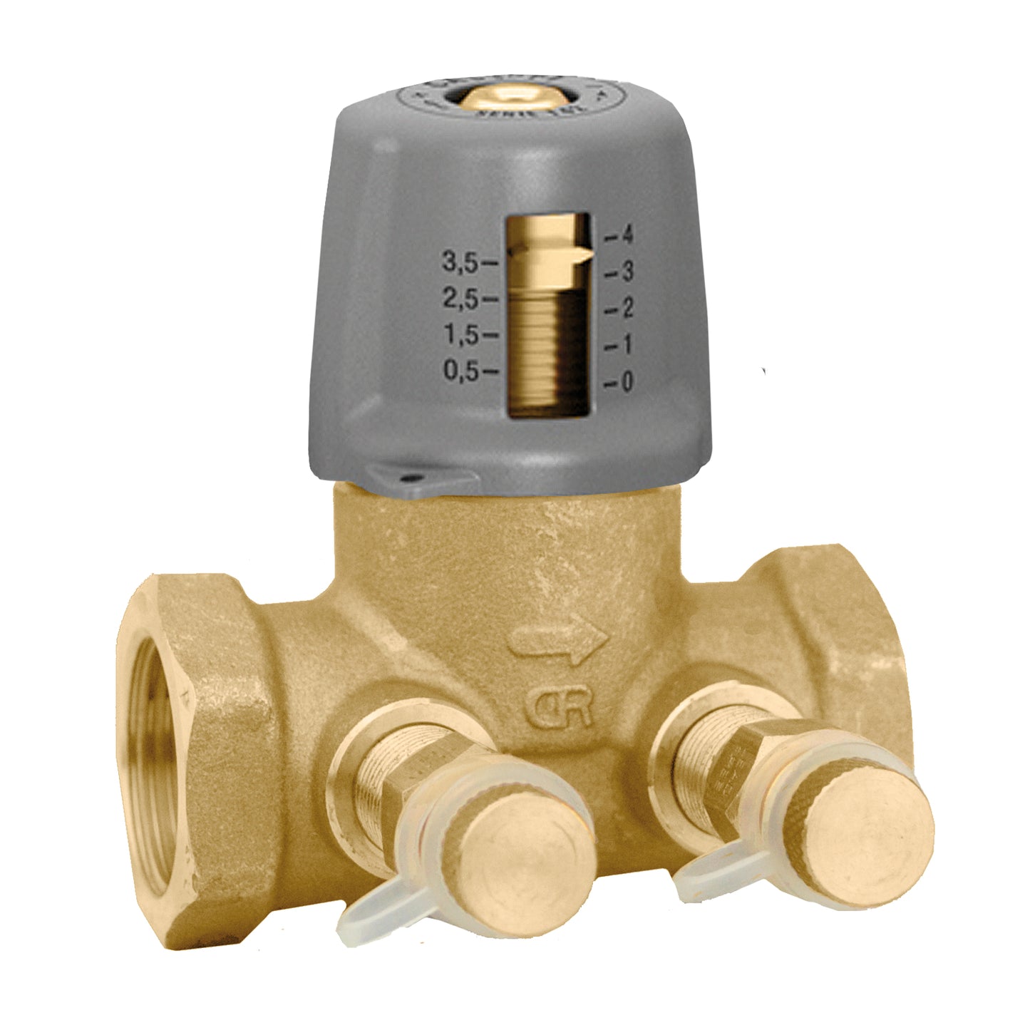 Caleffi 142241A 142 Series Variable Orifice Low Lead Balancing Valve 1/2" NPT w/PT ports