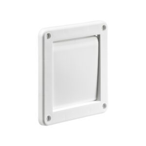 Lambro 1422W 4 Inch White Plastic Wall Exhaust Single Flap Vent