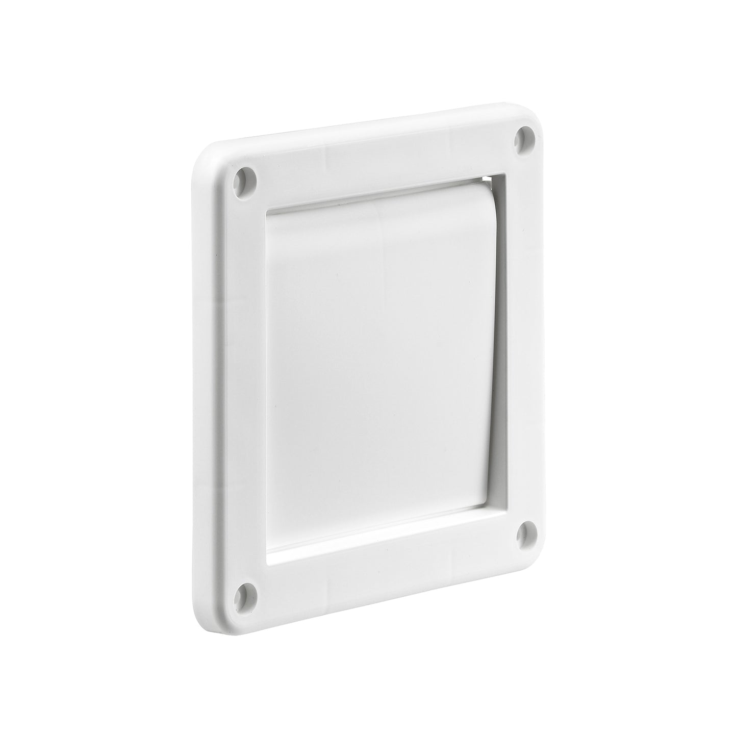 Lambro 1422W-R 4 Inch White Plastic Wall Exhaust Single Flap Vent (Retail)