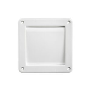 Lambro 1422W-R 4 Inch White Plastic Wall Exhaust Single Flap Vent (Retail)