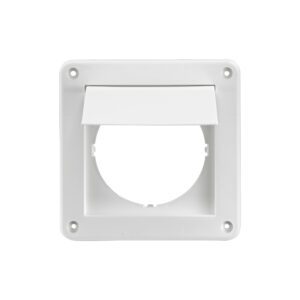 Lambro 1422W 4 Inch White Plastic Wall Exhaust Single Flap Vent