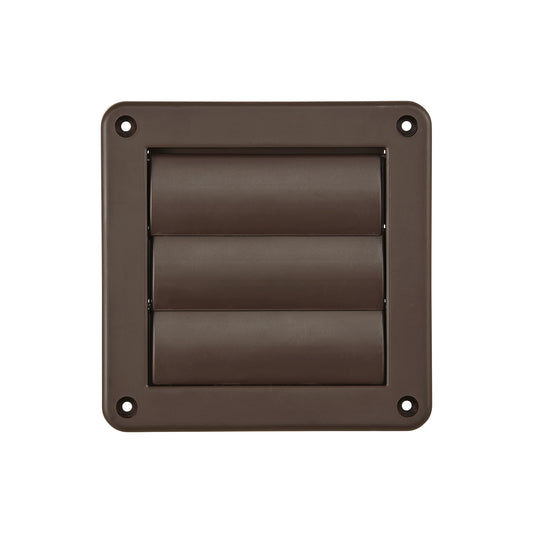 Lambro 2677B-R 4 Inch Brown Plastic Exhaust Wall Louvered Vent (Retail)