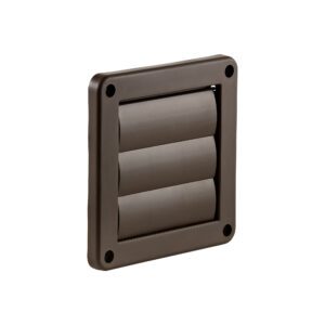 Lambro 2677B-R 4 Inch Brown Plastic Exhaust Wall Louvered Vent (Retail)