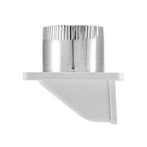 Lambro 143WTP 4 Inch White Plastic Soffit Exhaust Dryer Vent – Damper – 3 Inch Pipe