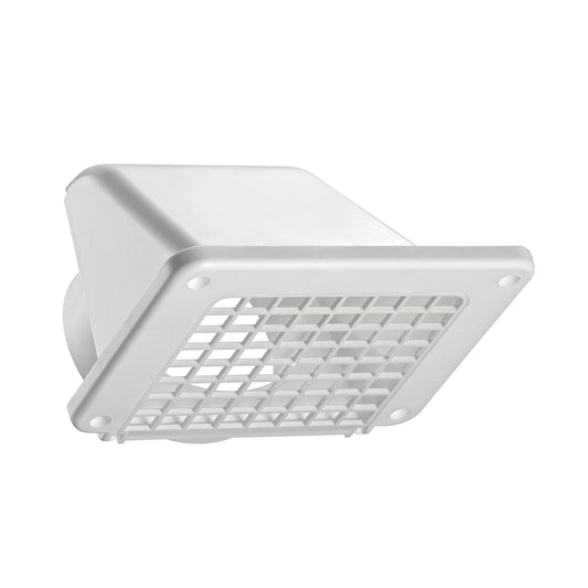 Lambro 144W-R 4 Inch White Plastic Recessed Soffit Exhaust Vent (Retail)