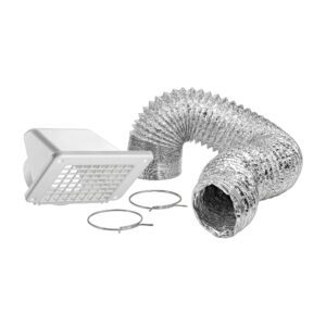 Lambro 144W-K 4 Inch X 8 Foot Bath Fan Exhaust Through The Soffit Recessed Vent Kit (Retail)