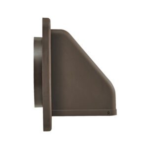 Lambro 224B 4 Inch Brown Plastic Exhaust Wall Hood Vent