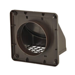 Lambro 1471B 4 Inch Brown Plastic Wall Exhaust Hood Dryer Vent – Damper – Screen