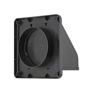 Lambro 1471BL 4 Inch Black Plastic Wall Exhaust Hood Dryer Vent – Damper – Screen