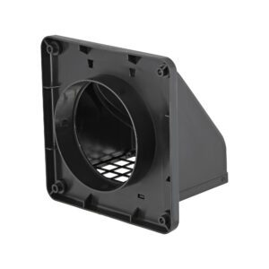 Lambro 1471BL 4 Inch Black Plastic Wall Exhaust Hood Dryer Vent – Damper – Screen