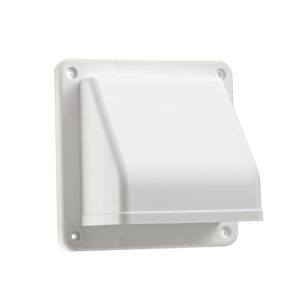 Lambro 224W 4 Inch White Plastic Exhaust Wall Hood Vent