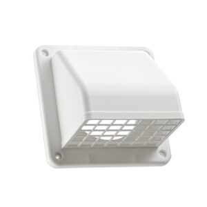 Lambro 1471W-R 4 Inch White Plastic Exhaust Wall Hood Vent (Retail)