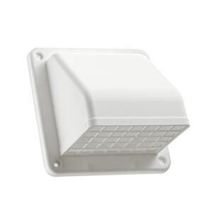 Lambro 1471W-R 4 Inch White Plastic Exhaust Wall Hood Vent (Retail)