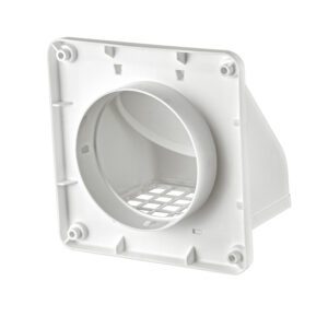 Lambro 1471W-R 4 Inch White Plastic Exhaust Wall Hood Vent (Retail)