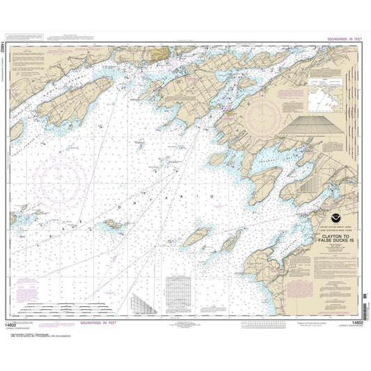 Paradise Clay NO_14802 HISTORICAL NOAA Chart Clayton to False Ducks ls.