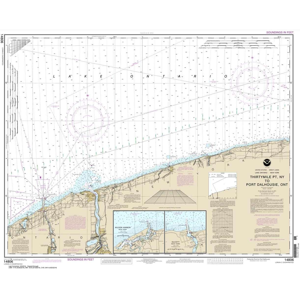 Paradise Clay NO_14806 HISTORICAL NOAA Thirtymile Point: N.Y.: to Port Dalhousie: Ont.