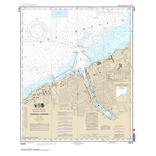 Paradise Clay NO_14813 HISTORICAL NOAA Chart Oswego Harbor