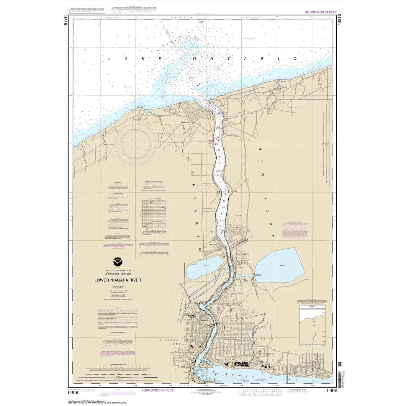 Paradise Clay NO_14816 HISTORICAL NOAA Chart Lower Niagara River