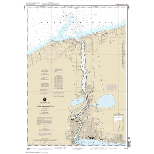 Paradise Clay NO_14816 HISTORICAL NOAA Chart Lower Niagara River