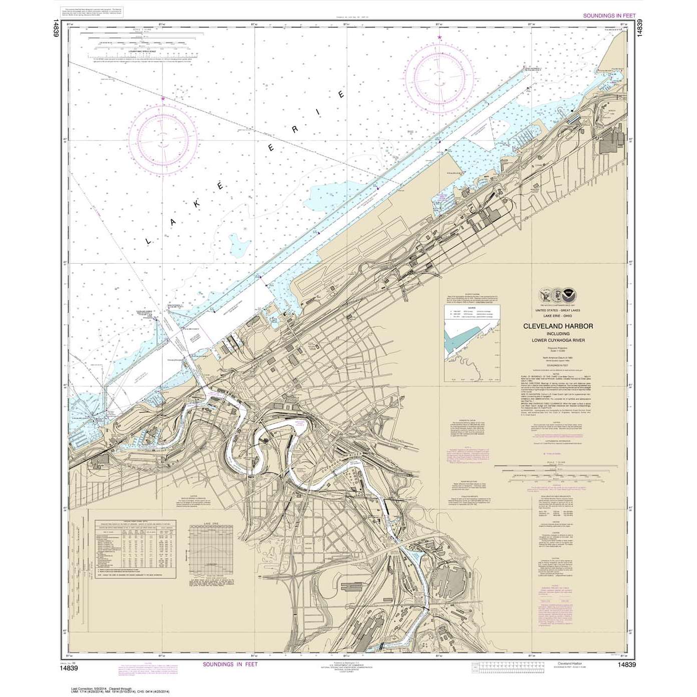 Paradise Clay NO_14839 HISTORICAL NOAA Cleveland Harbor: including lower Cuyahoga River