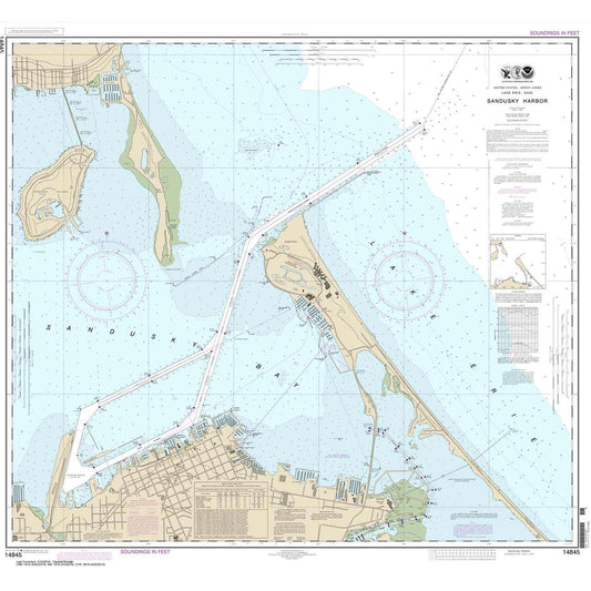 Paradise Clay NO_14845 HISTORICAL NOAA Chart Sandusky Harbor