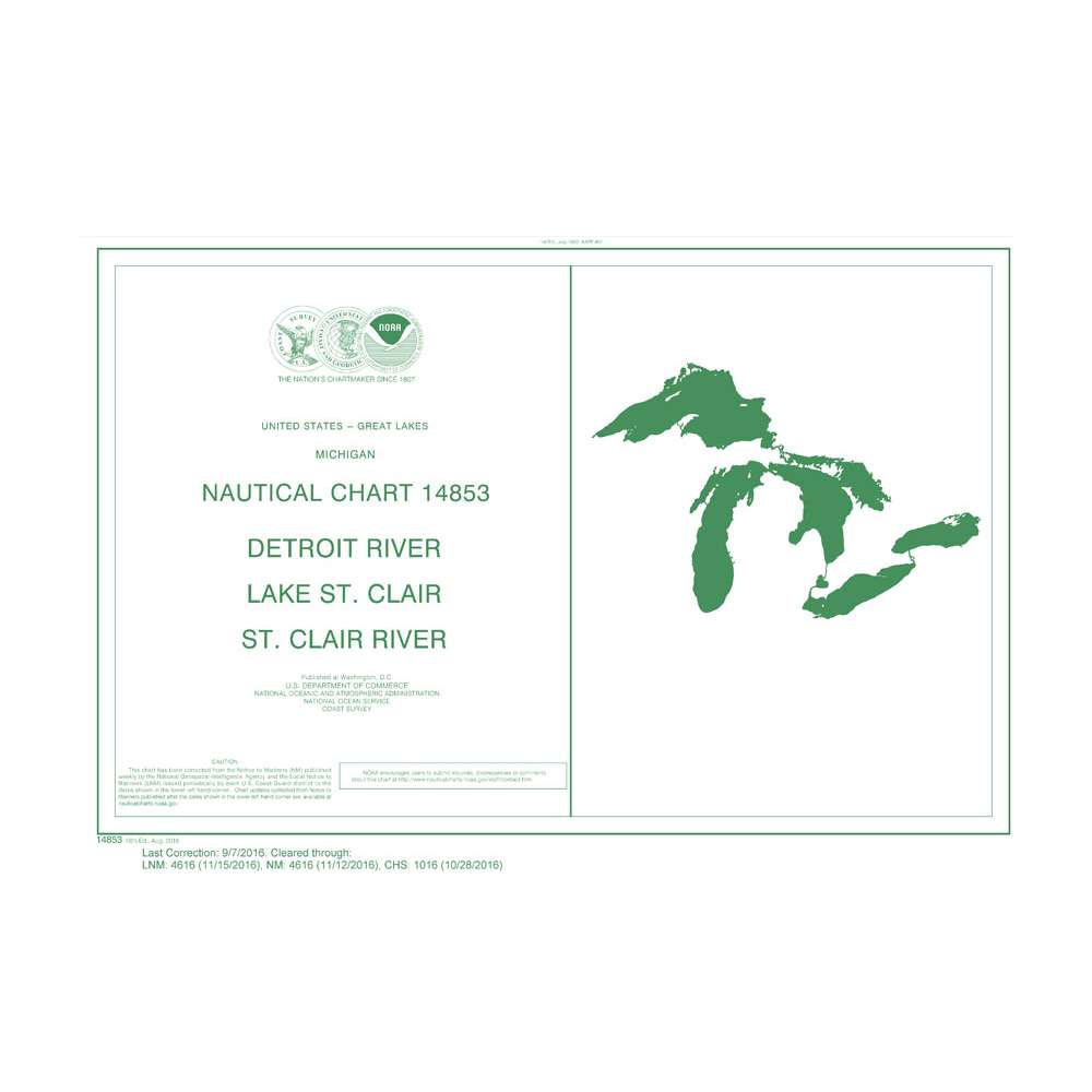 Paradise Clay NO_14853 HISTORICAL NOAA DETROIT RIVER / LAKE ST. CLAIR / ST, CLAIR (53 PAGE BOOKLET)