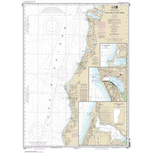 Paradise Clay NO_14907 HISTORICAL NOAA Chart Stony Lake to Point Betsie;Pentwater;Arcadia;Frankfort